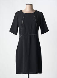 Robe courte fermeture zippée au dos manches courtes noir ROMEO POUR JULIETTE femme