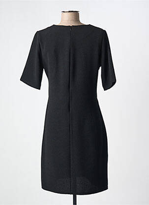 Robe courte fermeture zippée au dos manches courtes noir ROMEO POUR JULIETTE femme
