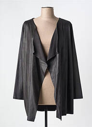 Veste casual tissage suedine noir ROMEO POUR JULIETTE femme