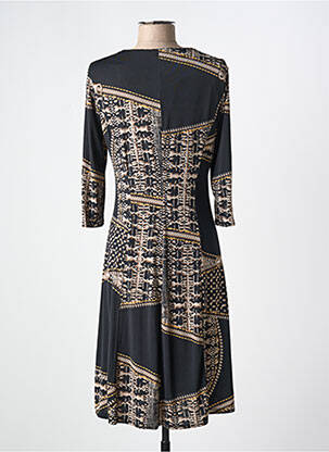Robe mi-longue manches 3/4 manches 3/4 noir ROMEO POUR JULIETTE femme