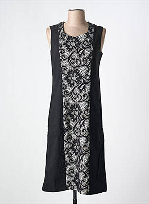 Robe mi-longue sans manche sans manche noir ROMEO POUR JULIETTE femme
