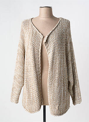 Gilet manches longues stretch beige JOOWELL femme