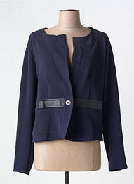 Veste chic tissage crêpe bleu ROMEO POUR JULIETTE femme