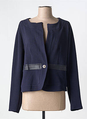 Veste chic tissage crêpe bleu ROMEO POUR JULIETTE femme