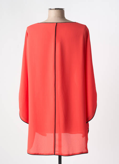Tunique manches longues tissage crêpe rouge ALAIN MURATI femme