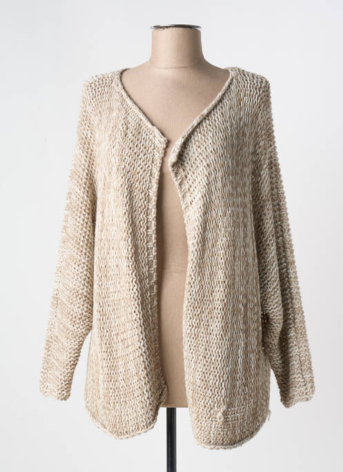 Gilet manches longues beige JOOWELL pour femme