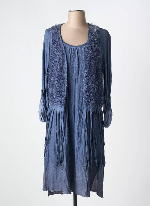 Robe mi-longue bleu COCOO MIN pour femme