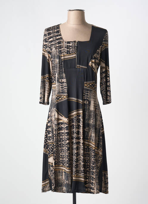 Robe mi-longue noir ROMEO POUR JULIETTE pour femme