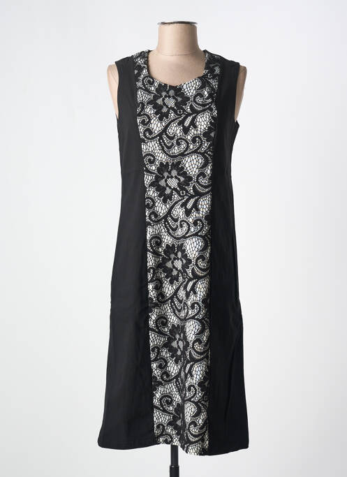 Robe mi-longue noir ROMEO POUR JULIETTE pour femme