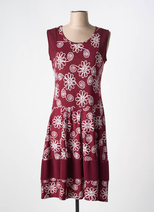 Robe mi-longue rouge ROMEO POUR JULIETTE pour femme