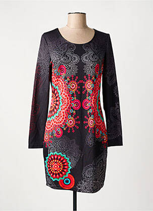 Robe courte manches longues manches longues noir 101 IDEES femme