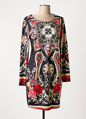 Robe courte manches longues manches longues noir 101 IDEES femme