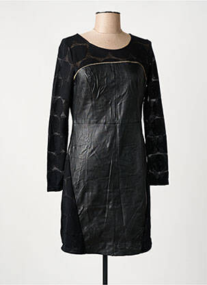 Robe courte manches longues manches longues noir 101 IDEES femme