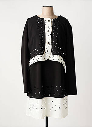 Ensemble robe tissage crêpe noir LADY BELLE femme