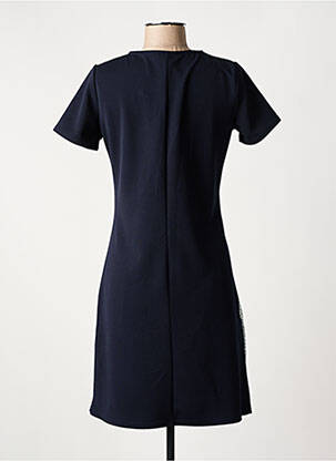 Robe mi-longue manches courtes manches courtes bleu ROMEO POUR JULIETTE femme