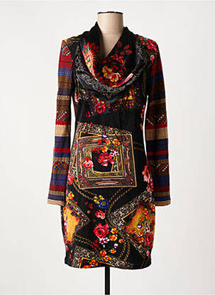 Robe mi-longue noir 101 IDEES femme