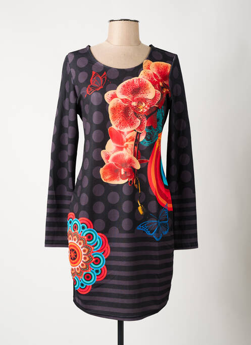 Robe mi-longue noir 101 IDEES pour femme