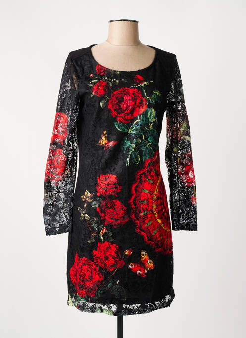 Robe mi-longue noir 101 IDEES pour femme