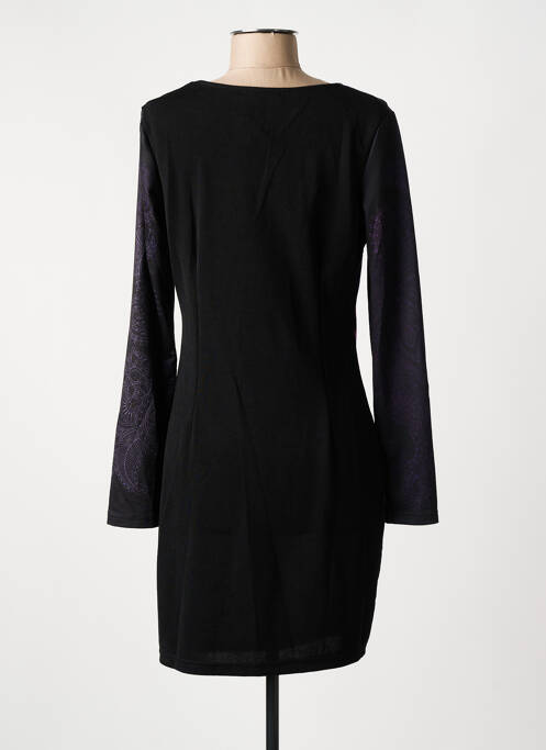Robe mi-longue noir 101 IDEES pour femme