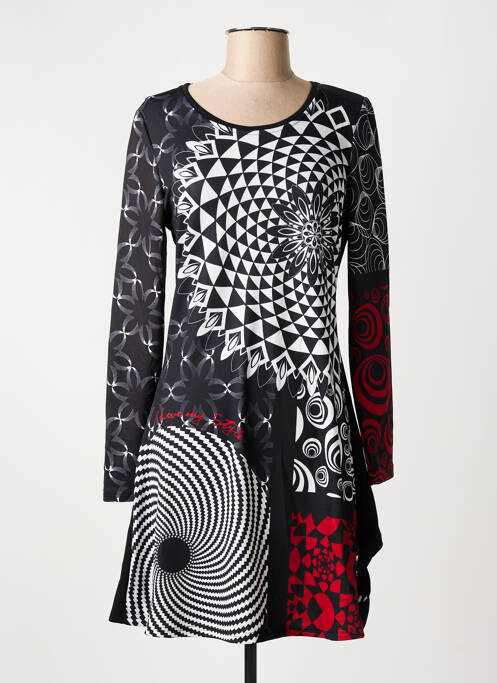 Robe mi-longue noir 101 IDEES pour femme