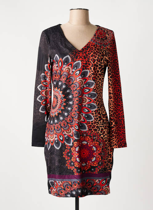 Robe mi-longue noir 101 IDEES pour femme