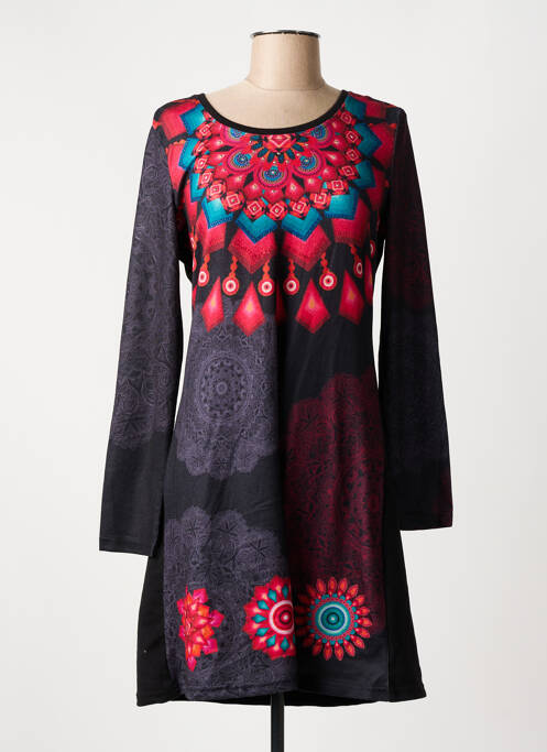 Robe mi-longue noir 101 IDEES pour femme