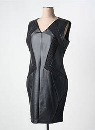 Robe mi-longue sans manche sans manche noir JUS D'ORANGE femme