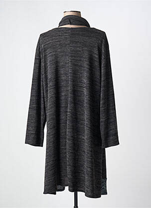 Robe mi-longue manches longues manches longues gris MADE IN ITALY femme