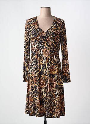 Robe mi-longue manches longues manches longues noir ROMEO POUR JULIETTE femme