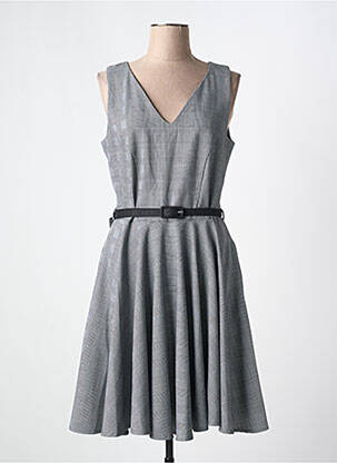 Robe mi-longue sans manche sans manche gris HIPPOCAMPE femme