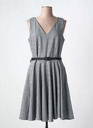 Robe mi-longue sans manche sans manche gris HIPPOCAMPE femme