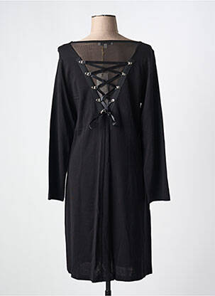 Robe mi-longue manches longues manches longues noir ALAIN MURATI femme