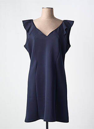 Robe courte manches courtes manches courtes bleu JUS D'ORANGE femme