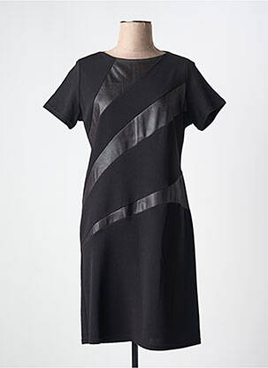 Robe courte manches courtes manches courtes noir ROMEO POUR JULIETTE femme