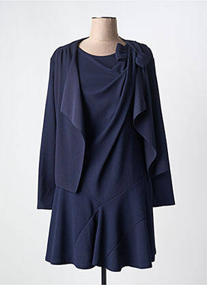 Ensemble robe tissage crêpe bleu JUS D'ORANGE femme