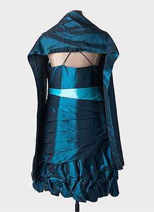 Robe mi-longue doublure fines bretelles bleu CREATIF PARIS femme