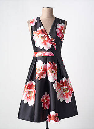 Robe Mi-longue Imprimé Fleurs Noir F & P Femme - 2703711-noir00 | Modz