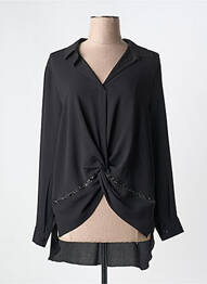 Blouse poignets boutonnés avec fente manches longues noir MARK'S THER femme
