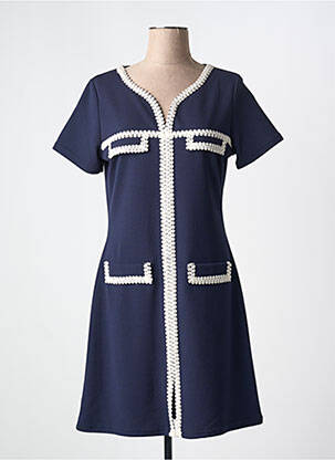 Robe mi-longue bleu JUS D'ORANGE pour femme