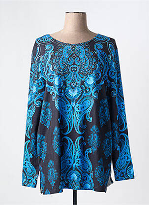 Tunique manches longues bleu NANA BELLE pour femme