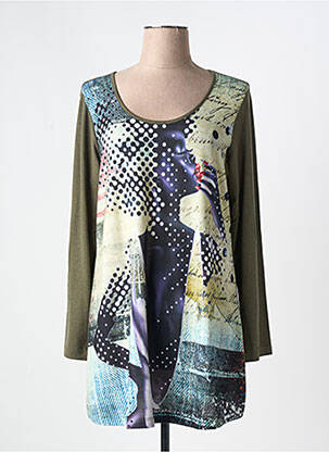 Tunique manches longues vert ALAIN MURATI pour femme