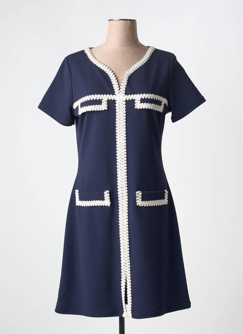 Robe mi-longue bleu JUS D'ORANGE pour femme