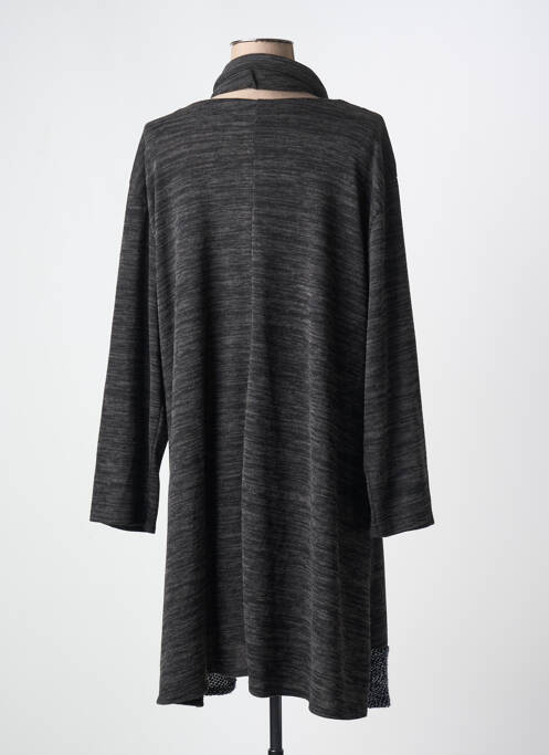 Robe mi-longue gris MADE IN ITALY pour femme