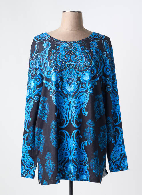 Tunique manches longues bleu NANA BELLE pour femme