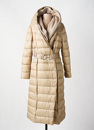 Doudoune manches longues a capuche beige RINASCIMENTO femme