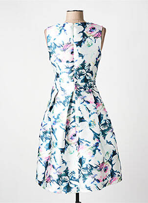 Robe mi-longue imprimé fantaisie sans manche blanc F & P femme