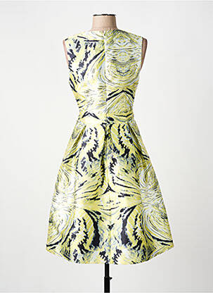 Robe mi-longue imprimé fantaisie sans manche vert F & P femme