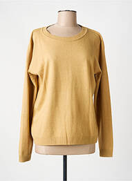 Pull col rond manches longues marron SMITON femme