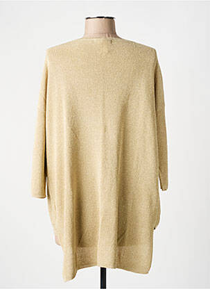 Pull coupe droite manches 3/4 or CHERRY COUTURE femme