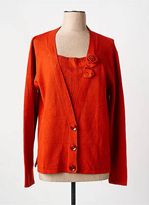 Pull orange COOKIE SEVEN pour femme